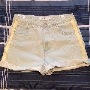 Light blue denim shorts